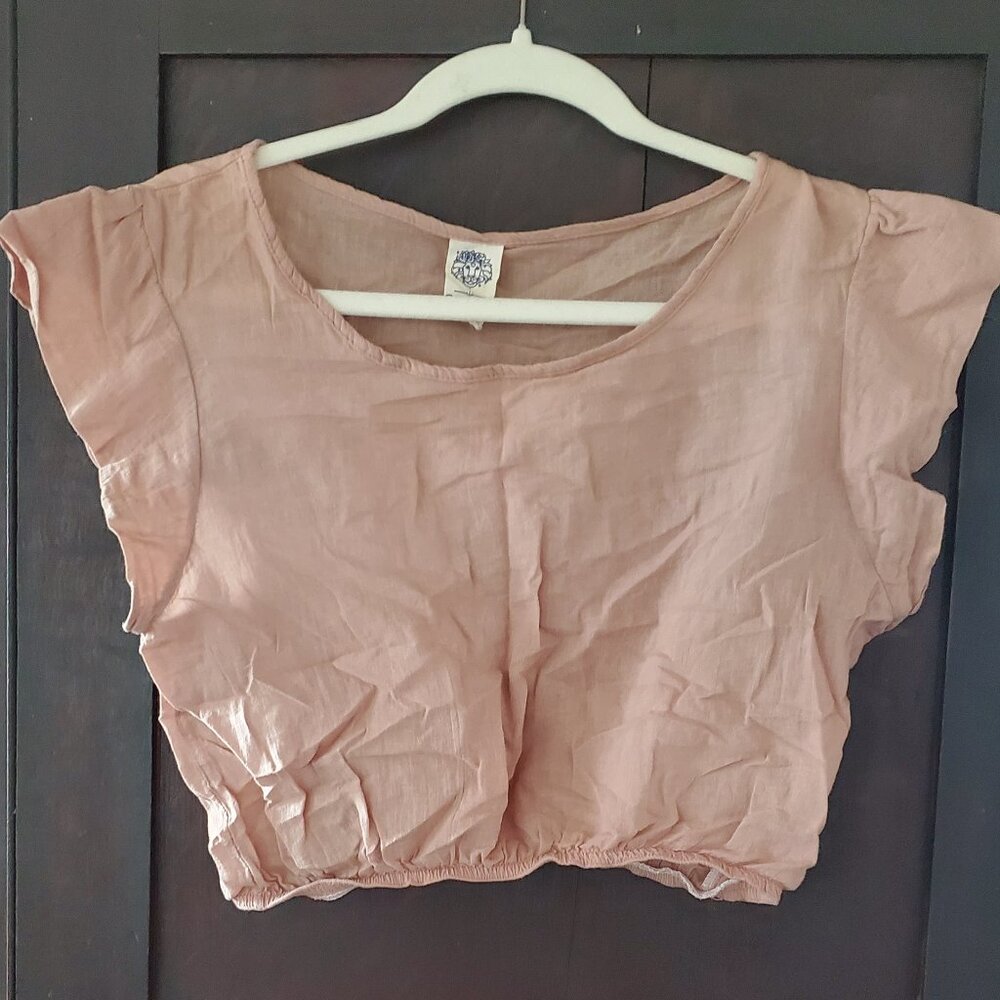 Cottonflower top xs small blush cotton